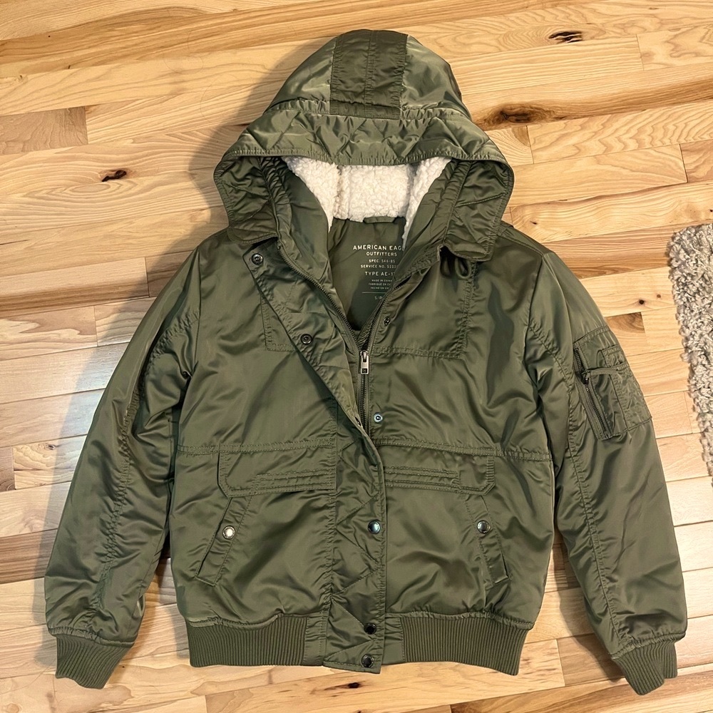 Fleece Lined American Eagle Winter Jacket